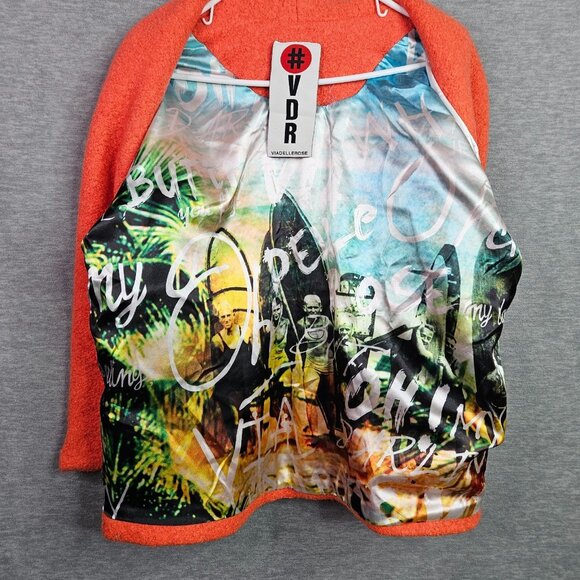 VIADELLEROSE VS20-7033 Women's Orange Mint Jacket Size 1 - Picture 7 of 15